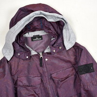 Stone Island shadow project purple nylon metal spider watro hooded jacket S