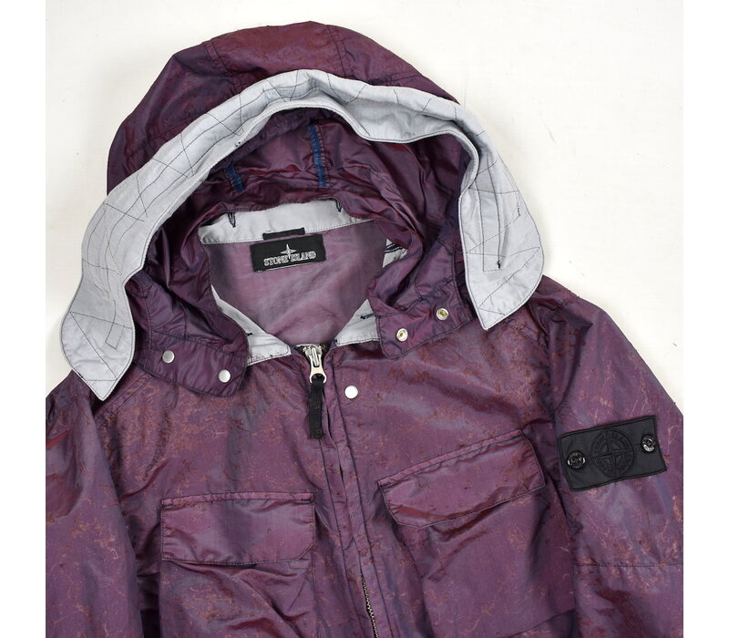 Stone Island shadow project purple nylon metal spider watro hooded jacket S