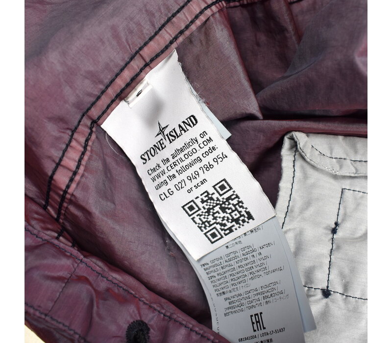 Stone Island shadow project purple nylon metal spider watro hooded jacket S