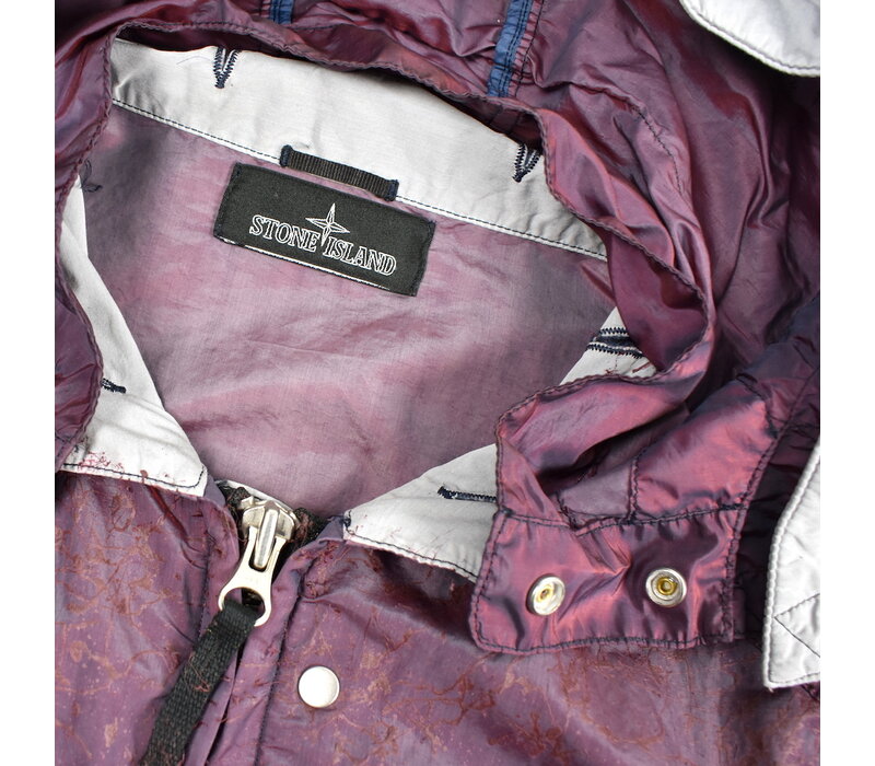 Stone Island shadow project purple nylon metal spider watro hooded jacket S