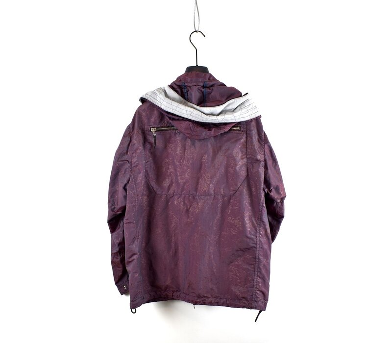 Stone Island shadow project purple nylon metal spider watro hooded jacket S