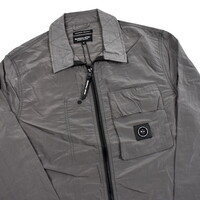 Marshall Artist Carico nylon full zip overshirt Volcanic Grey