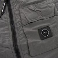 Marshall Artist Carico nylon full zip overshirt Volcanic Grey
