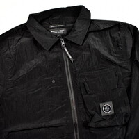 Marshall Artist Carico nylon full zip overshirt Black