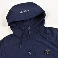 Marshall Artist Fairfax nylon full zip hooded jacket Navy