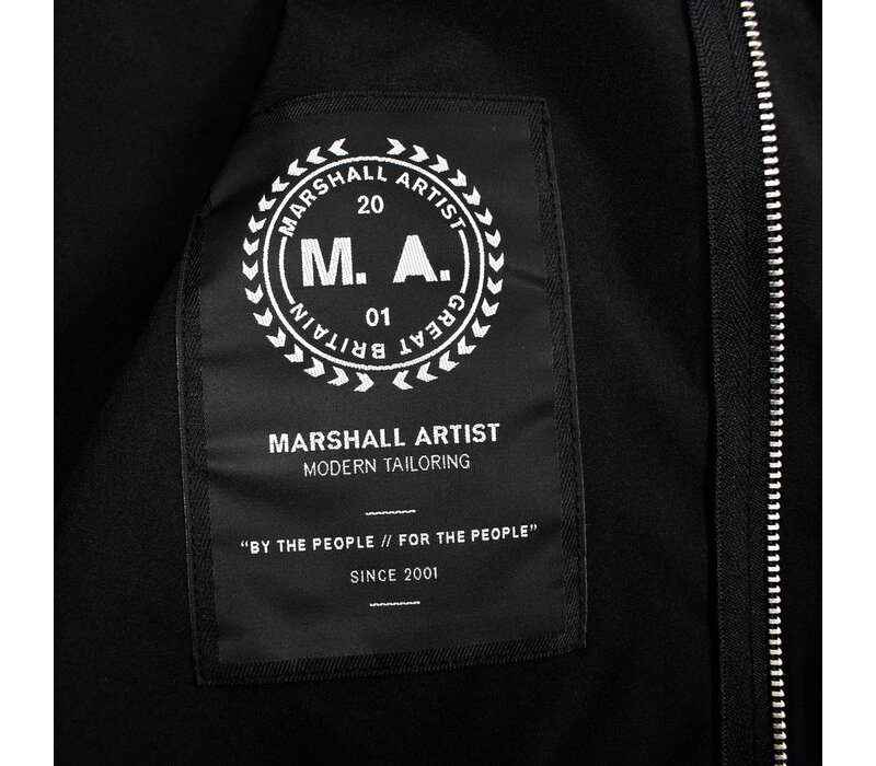 Marshall Artist bonded polyester liteshell Brunswick trench coat Black