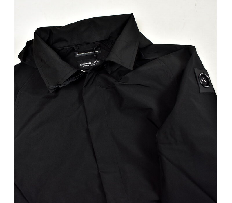 Marshall Artist bonded polyester liteshell Brunswick trench coat Black