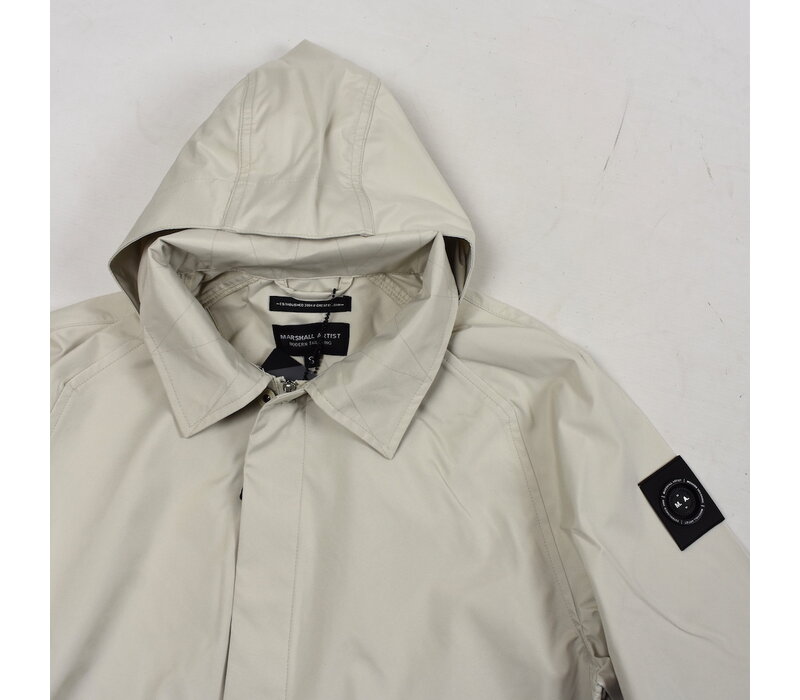 Marshall Artist bonded polyester liteshell Brunswick trench coat Stone