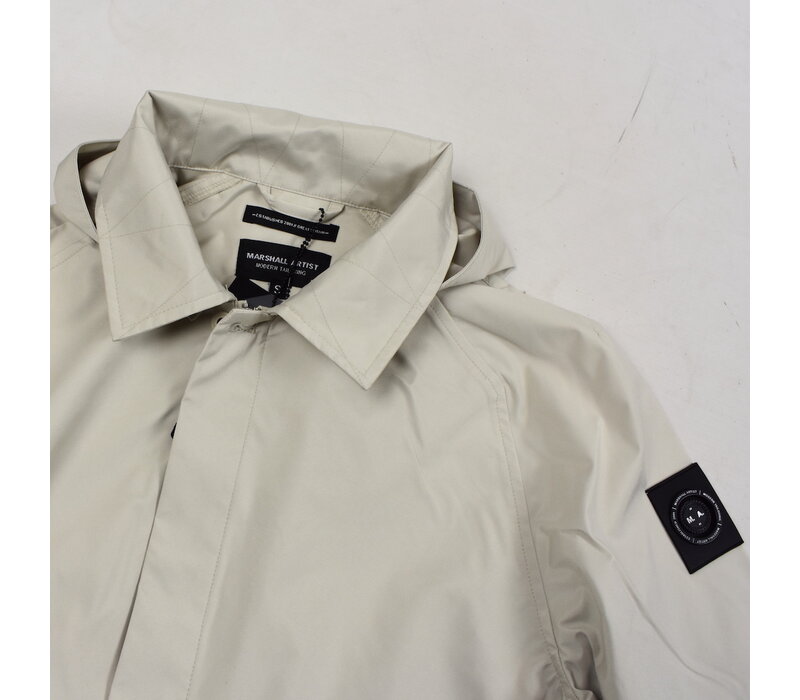Marshall Artist bonded polyester liteshell Brunswick trench coat Stone