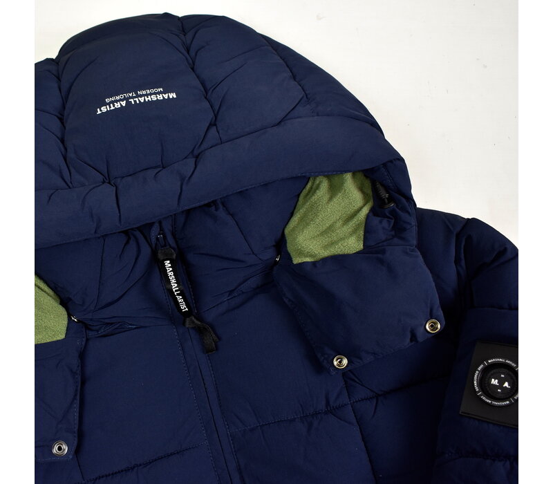 Marshall Artist Yukon hooded bubble jacket Navy