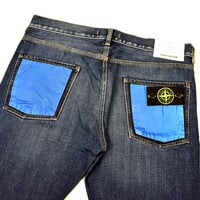 Stone Island navy reflective pockets sl jeans 34