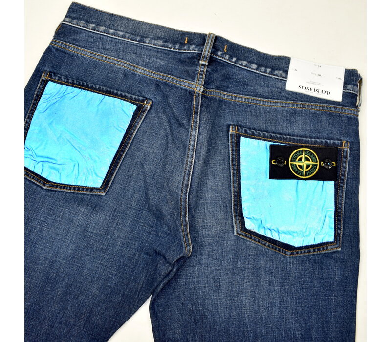 Stone Island navy reflective pockets sl jeans 34