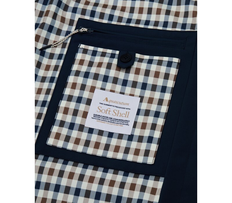 Aquascutum soft shell trench coat Navy