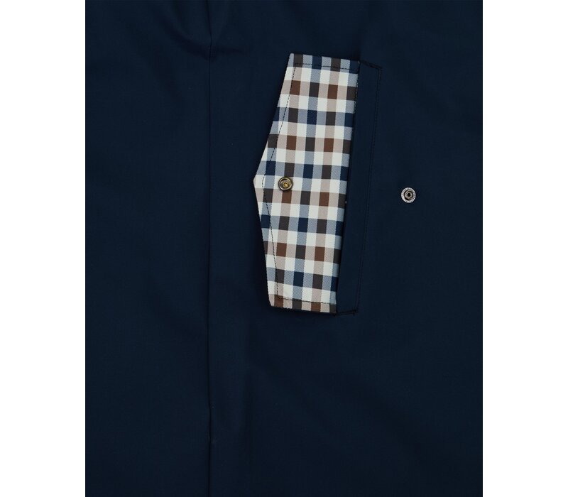 Aquascutum soft shell trench coat Navy