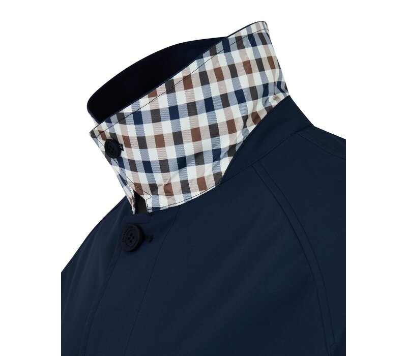 Aquascutum soft shell trench coat Navy