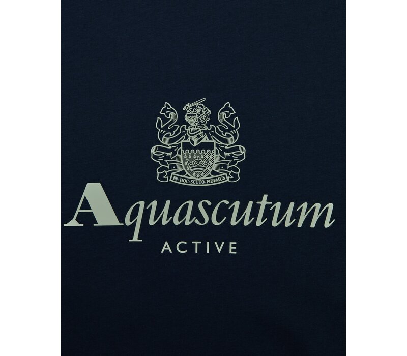Aquascutum Active big logo t-shirt Navy