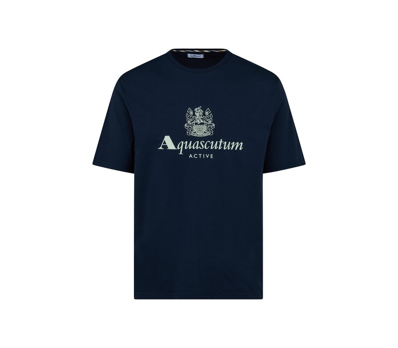 Aquascutum Active big logo t-shirt Navy
