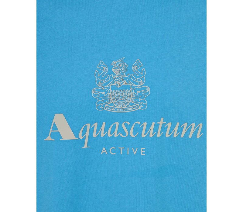 Aquascutum Active big logo t-shirt Avio Blue