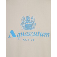 Aquascutum Active big logo t-shirt Old White