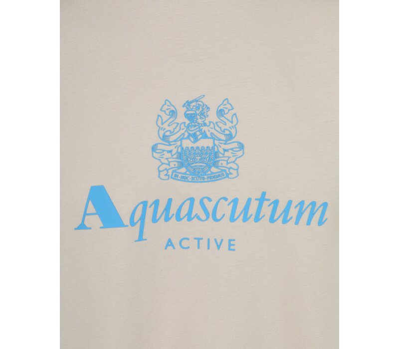 Aquascutum Active big logo t-shirt Old White