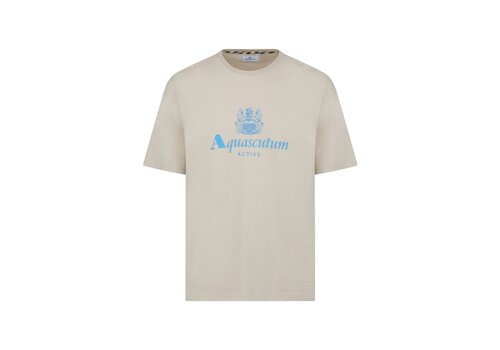 Aquascutum Aquascutum Active big logo t-shirt Old White