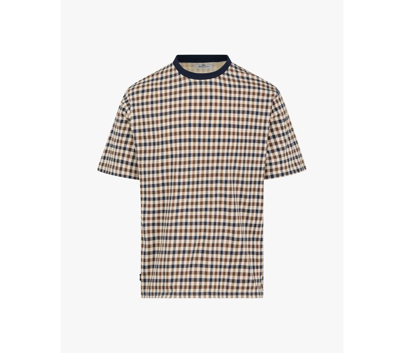 Aquascutum Active club check allover t-shirt
