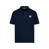 Aquascutum Active stretch piquet badge polo shirt Navy