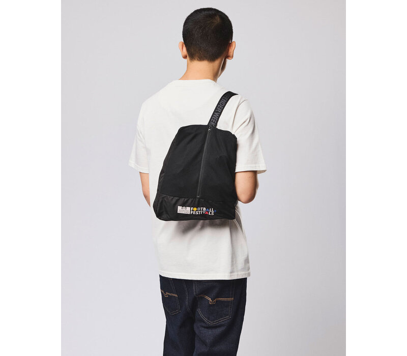 Weekend Offender Football + Festivals pack away hooded jacket Black