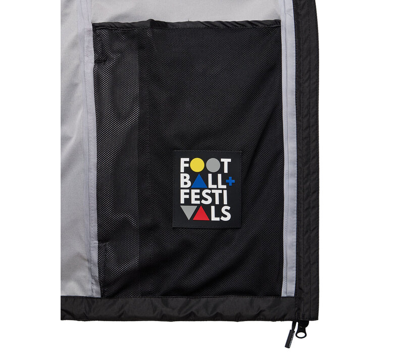 Weekend Offender Football + Festivals pack away hooded jacket Black