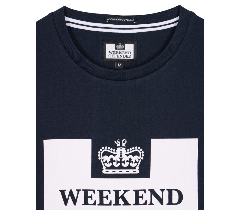 Weekend Offender Prison logo t-shirt Navy