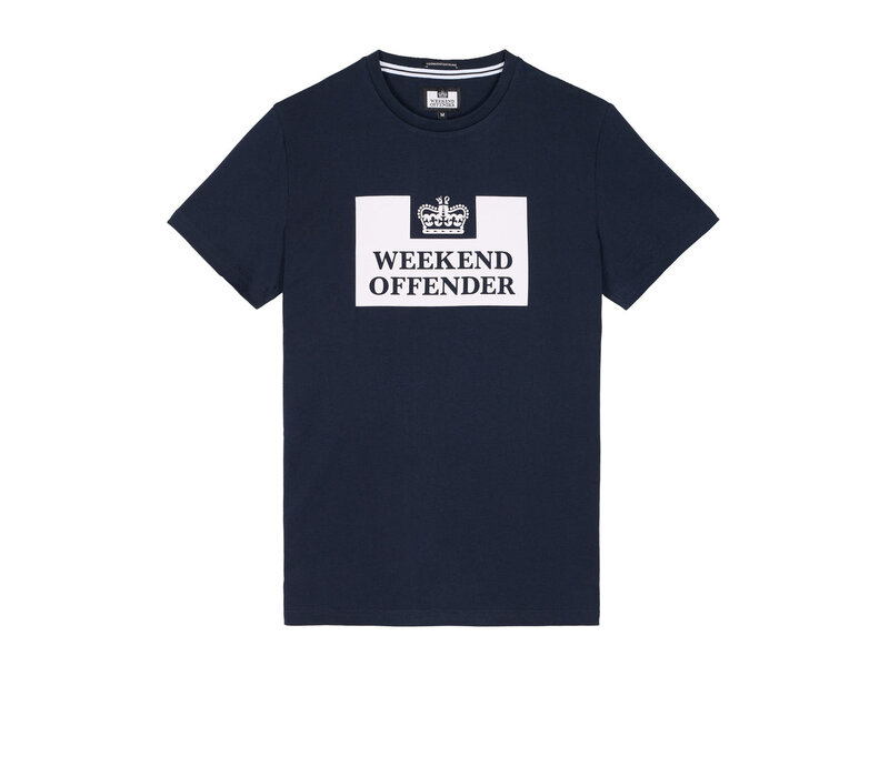 Weekend Offender Prison logo t-shirt Navy