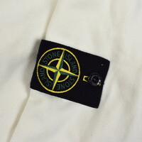 Stone Island white cotton fleece full zip hooded sweatshirt XXXL