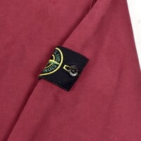 Stone Island burgundy red hooded cotton sweatshirt XXXL