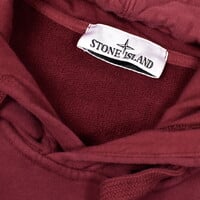 Stone Island burgundy red hooded cotton sweatshirt XXXL