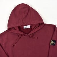 Stone Island burgundy red hooded cotton sweatshirt XXXL