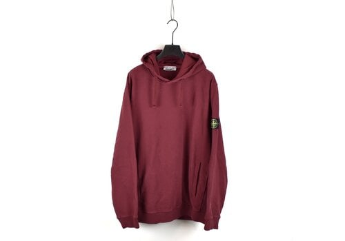 Stone Island Stone Island burgundy red hooded cotton sweatshirt XXXL