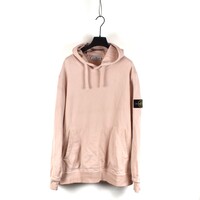 Stone Island pink hooded cotton sweatshirt XXXL
