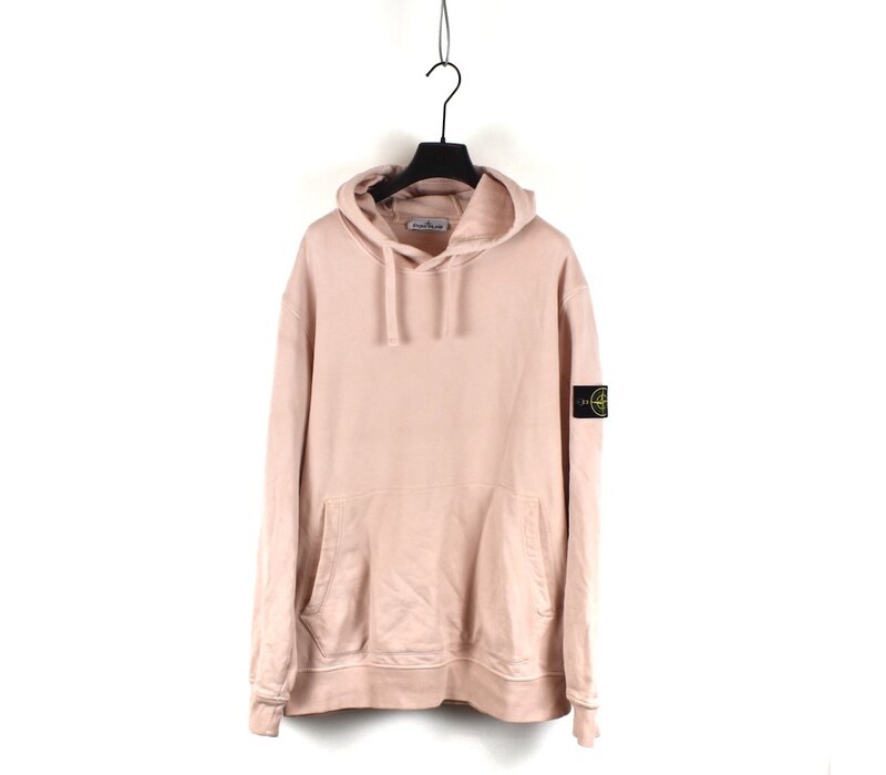 Stone Island pink hooded cotton sweatshirt XXXL