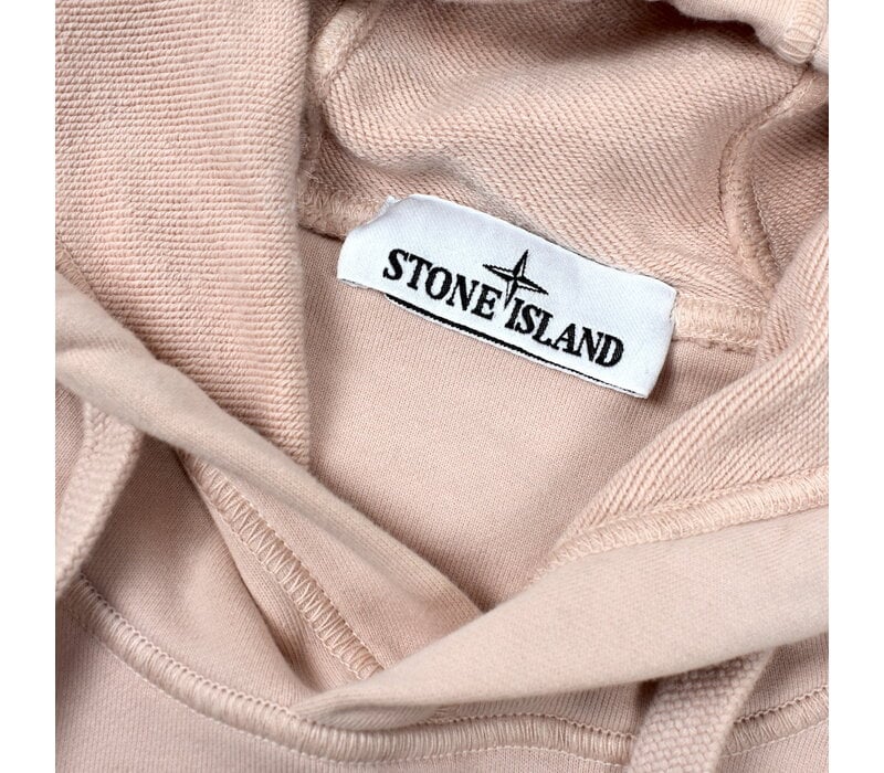 Stone Island pink hooded cotton sweatshirt XXXL