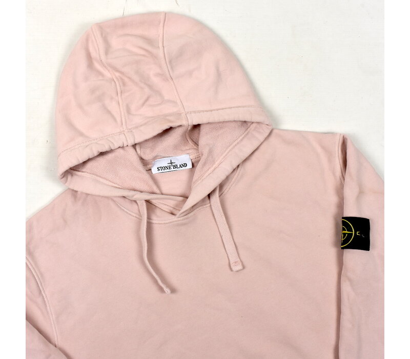 Stone Island pink hooded cotton sweatshirt XXXL