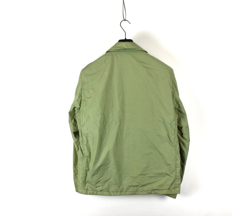 Stone Island green garment dyed crinkle reps ny with polartec jacket L