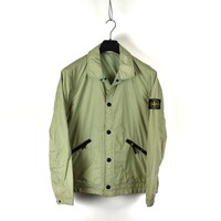 Stone Island green garment dyed crinkle reps ny with polartec jacket L