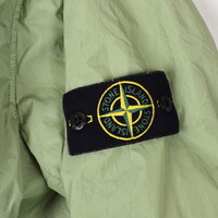 Stone Island green garment dyed crinkle reps ny with polartec jacket L