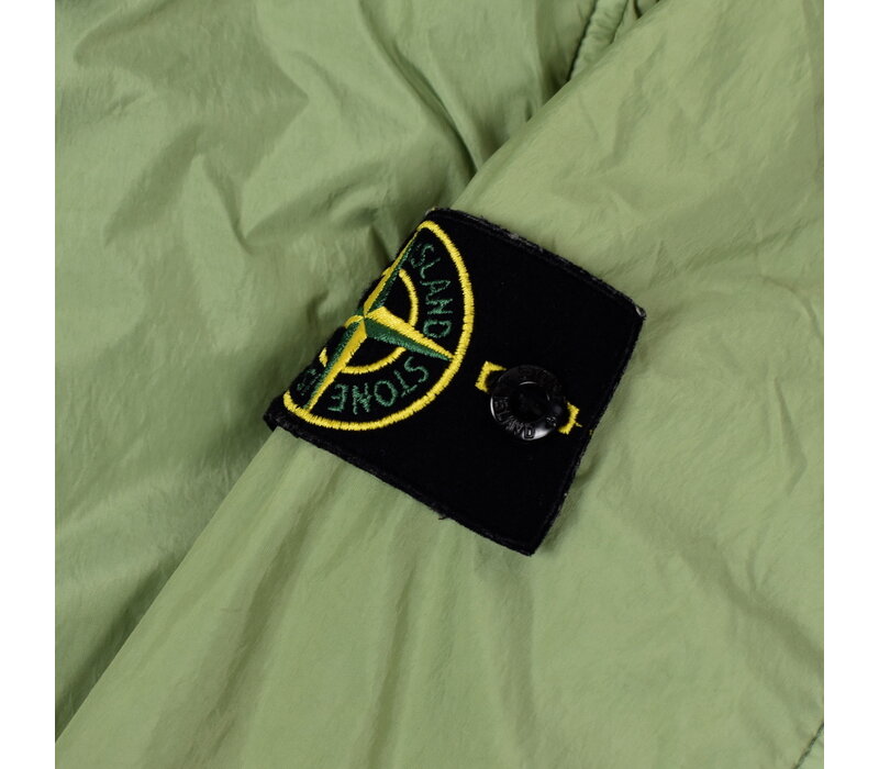 Stone Island green garment dyed crinkle reps ny with polartec jacket L