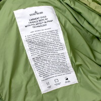 Stone Island green garment dyed crinkle reps ny with polartec jacket L