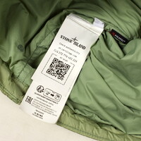 Stone Island green garment dyed crinkle reps ny with polartec jacket L