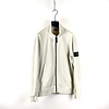 Stone Island Stone Island white grey cotton fleece full zip sweatshirt XL