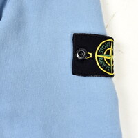 Stone Island baby blue hooded cotton sweatshirt XL