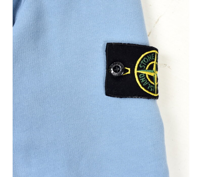 Stone Island baby blue hooded cotton sweatshirt XL