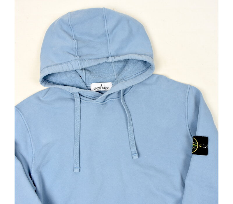 Stone Island baby blue hooded cotton sweatshirt XL